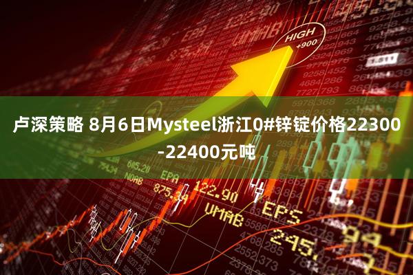 卢深策略 8月6日Mysteel浙江0#锌锭价格22300-22400元吨
