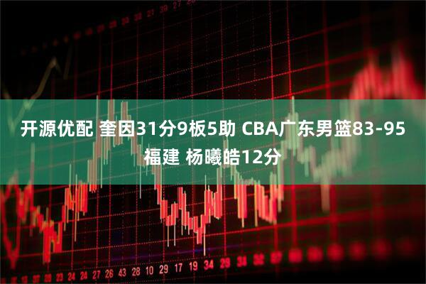 开源优配 奎因31分9板5助 CBA广东男篮83-95福建 杨曦皓12分