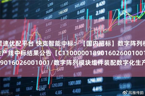 星速优配平台 快克智能中标：【国内招标】数字阵列模块组件装配数字化生产线中标结果公告【C1100000189016026001001/数字阵列模块组件装配数字化生产线】