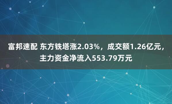 富邦速配 东方铁塔涨2.03%，成交额1.26亿元，主力资金净流入553.79万元